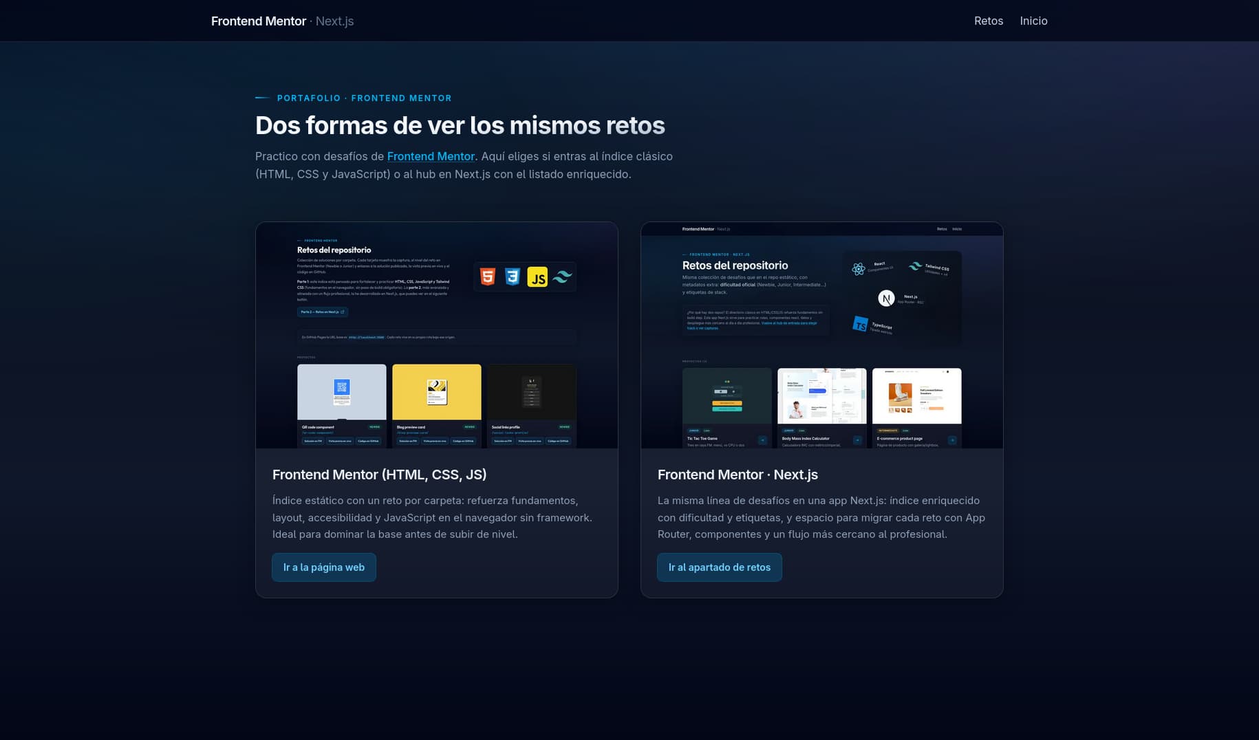 Frontend Mentor (Next.js) — captura 1