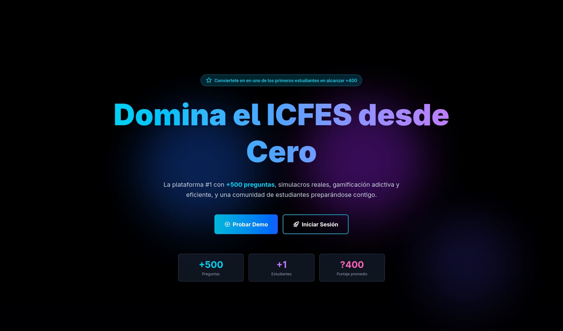 ICFES Master - Vista previa del proyecto