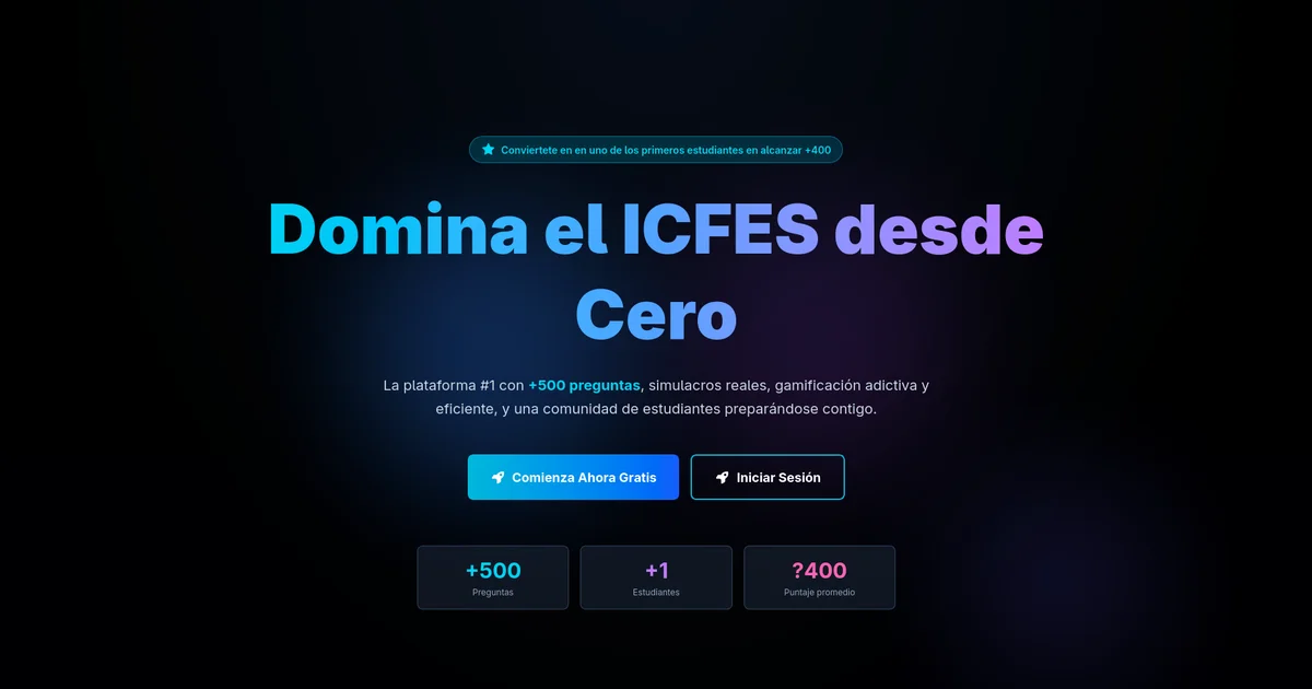 ICFES Master - Vista previa del proyecto