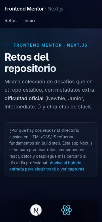 Frontend Mentor (Next.js) — captura 3